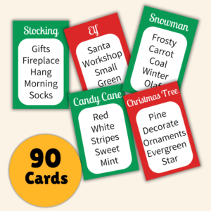 Christmas guess the word game - front