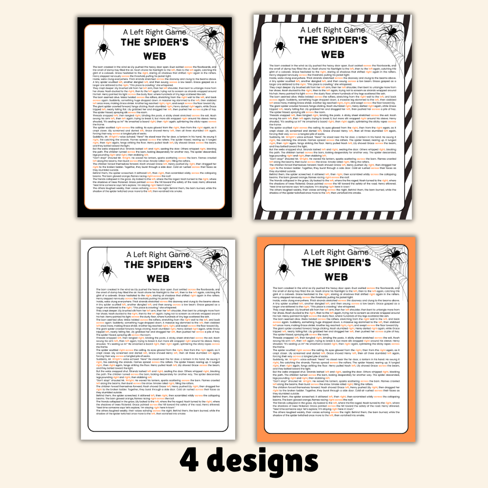 Halloween Left Right Story - designs