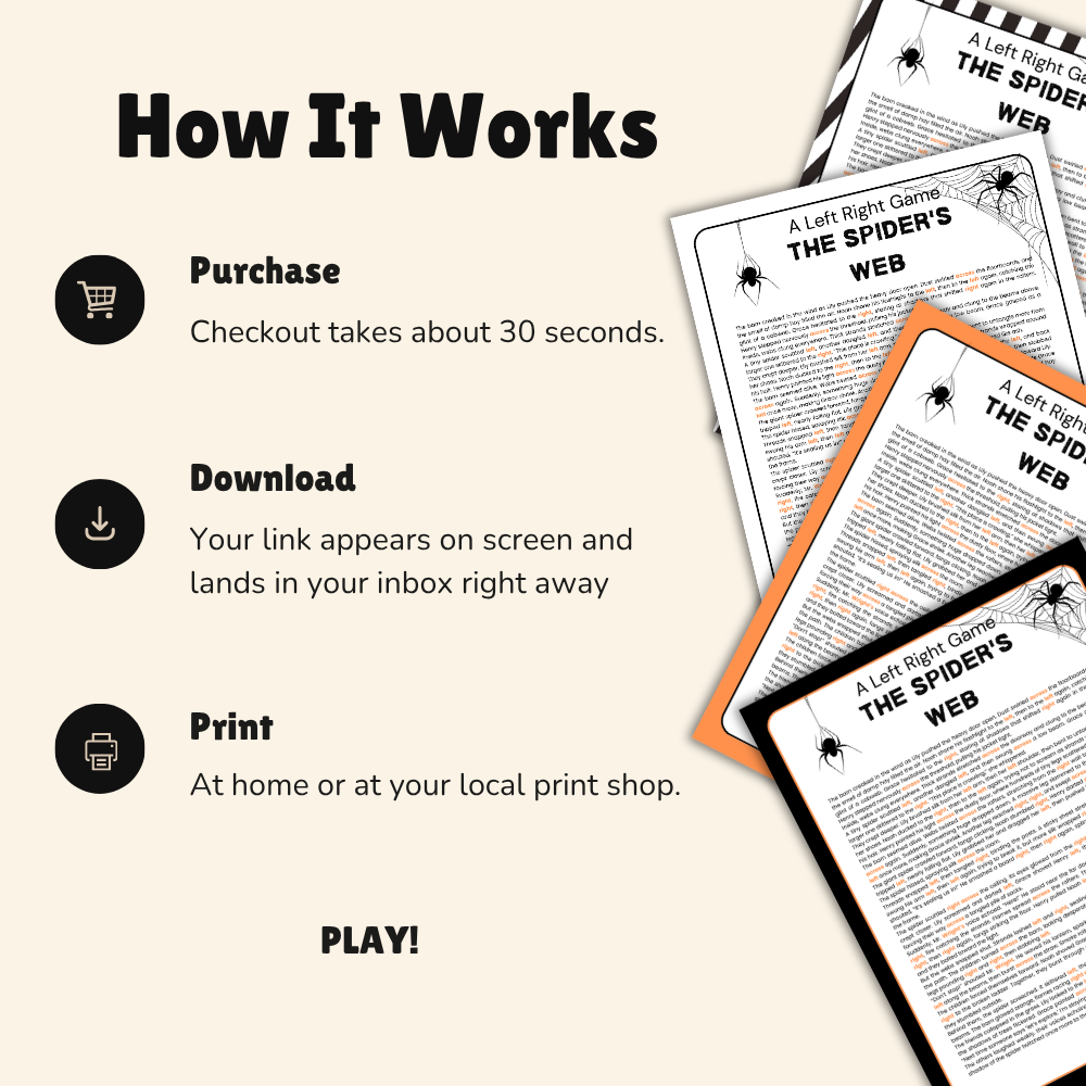 Halloween Left Right Story - how it works
