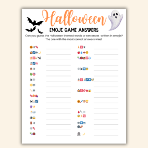 Halloween emoji game - front