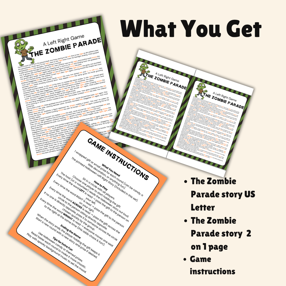 Halloween Left Right Game - The Zombie Parade - Image 3