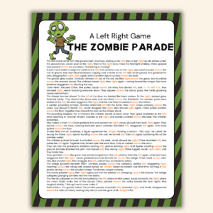 Halloween left right game printable