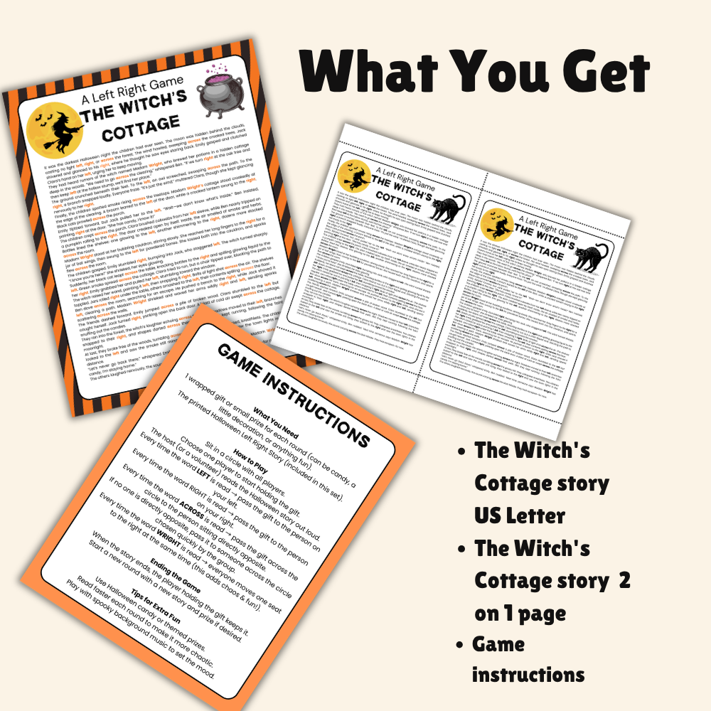 halloween left right across game - what you get