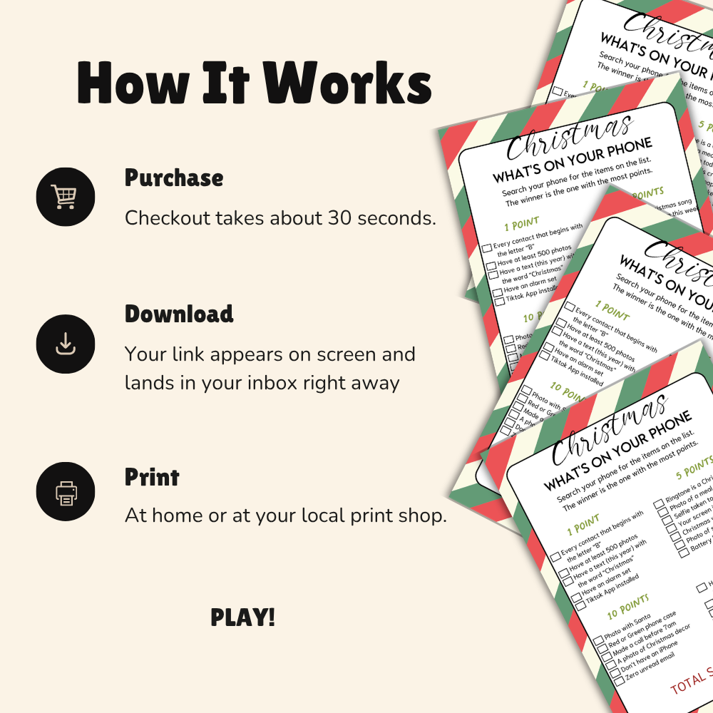 Christmas What's on your phone - how it works